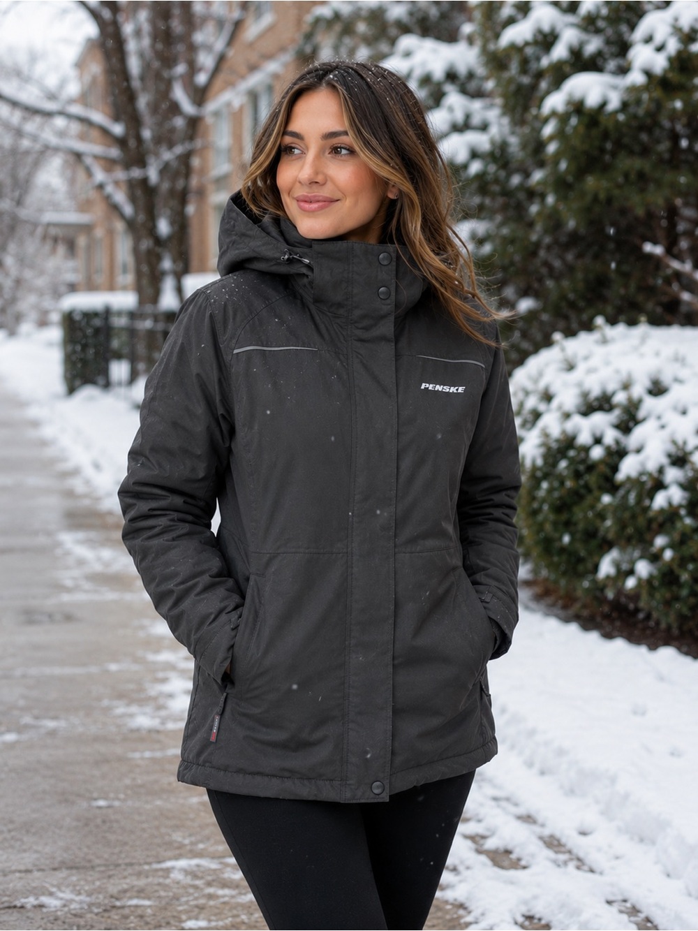Stormtech Performance Jacket Womens Medium Black Shell Coat Penske Logo
